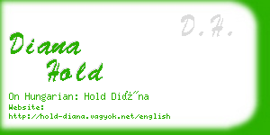diana hold business card